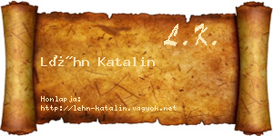 Léhn Katalin névjegykártya