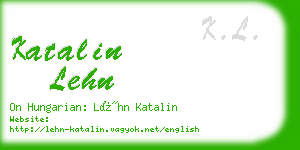 katalin lehn business card